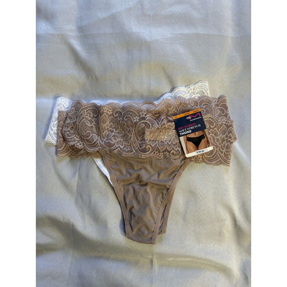 NEW Maidenform Luxurious Lace Thong Size Small 5 DMESLT 3 Pair Maidenform Thong